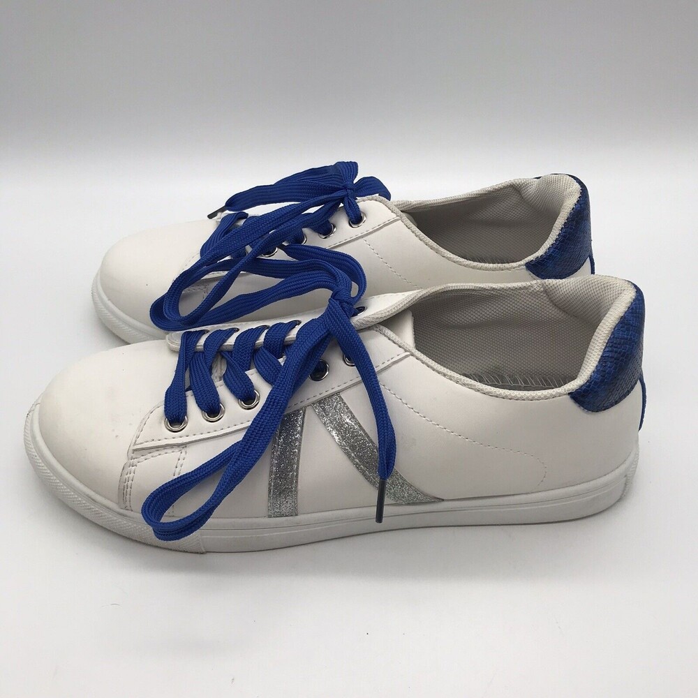 Jellypop Comfort Fit Breezy Casual Sneakers Women's size 9M White & Blue Shoes